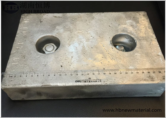 Porcelana Anodo de zinc de sacrificio para buques, Anodo de casco de zinc ISO DNV BV Fit Marine proveedor
