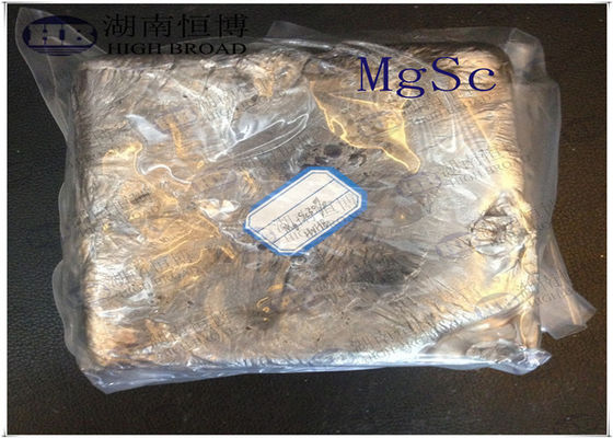 Porcelana Magnesio escándido Mg30%Sc aleación endurecedor Mg aleación de lingotes para el refinado de granos proveedor