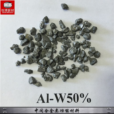 Porcelana Polvos de gránulos de aleación maestra de tungsteno de aluminio AlW50% para agregar aleaciones metálicas y mejorar el rendimiento de la aleación de aluminio proveedor