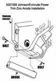 Ánodo de Johnson Evinrude Power Trim Magnesium para de agua dulce proveedor