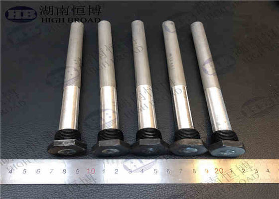 23cm / 9 " de zinc de aluminio de anodo de la varilla de ajuste de los tanques de calentador de agua y sistemas de calentador de agua solar proveedor