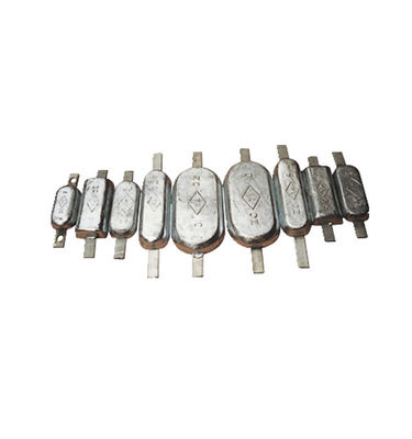 Anodo de casco de zinc para buques Anodo de zinc de sacrificio para marinos proveedor
