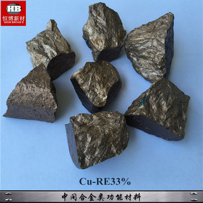 CuY Cobre Ytrium Master Alloy para aditivos en fundiciones de cobre Y 10% 20% proveedor