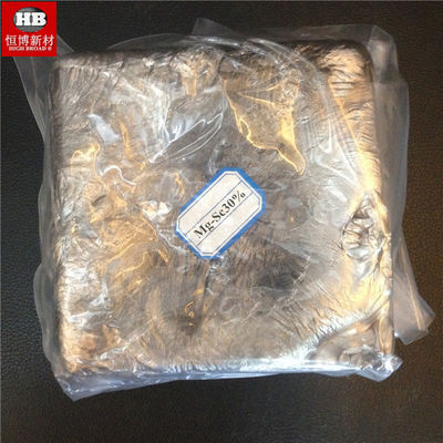 El lingote de MgSc de la aleación principal del escandio del magnesio formó proveedor