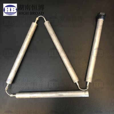 AZ31 Extrusionado calentador de agua anodo varilla de magnesio con el acero Hex / hexágono cabeza del tapón proveedor