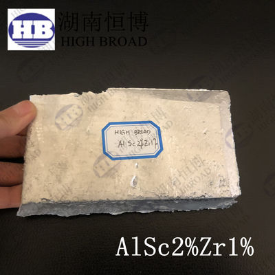 Ingota de aleación maestra de aluminio escándido circonio AlSc2%Zr1%, aleación maestra de aluminio escándido para refinación de grano proveedor