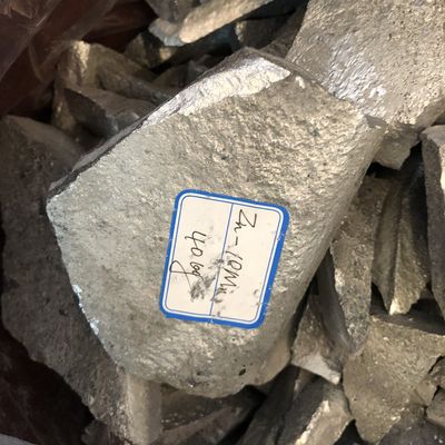 Zinc Manganeso ZnMn10% aleación maestra añadir en el horno de aluminio / zinc para mejorar las propiedades de la aleación proveedor